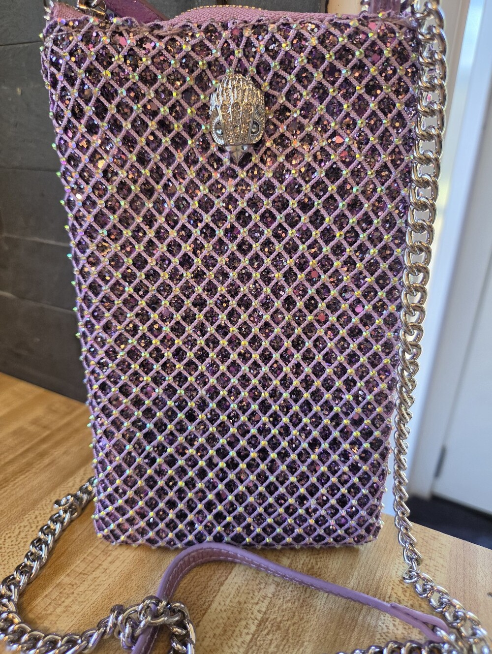 Kurt Geiger NWT Lilac Phone/Card Crossbody & Dustbag - Picture 4 of 10